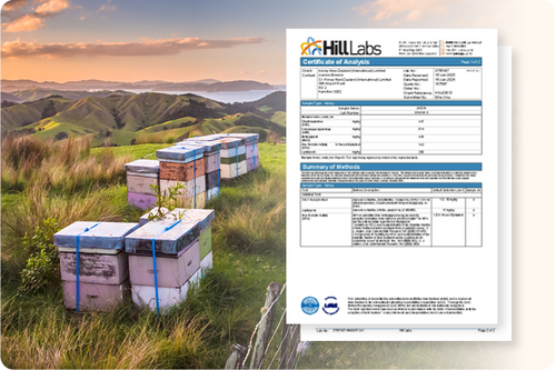 Manuka Honey Certificate of Analysis